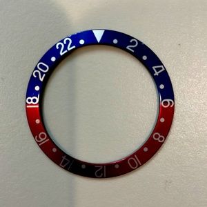 Genuine Rolex GMT Master #1675 or #16750 Pepsi bezel insert